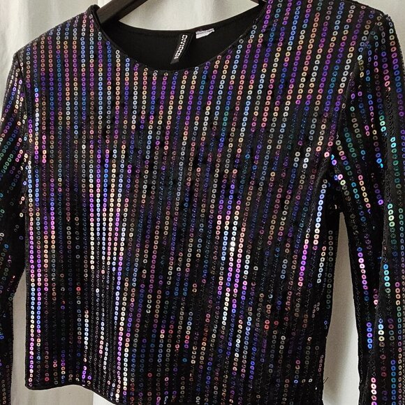 Divided H&M Black Velvet & Sequin Top - Picture 10 of 14